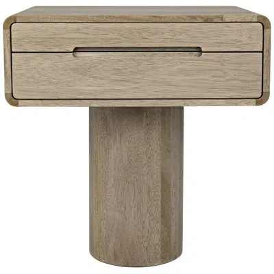 Noir Langford End Table In Washed Walnut