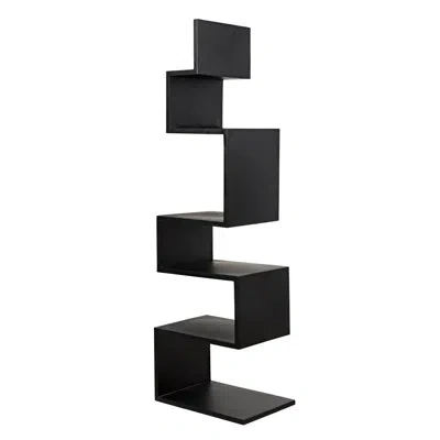 Noir Laszlo Geometric Bookcase