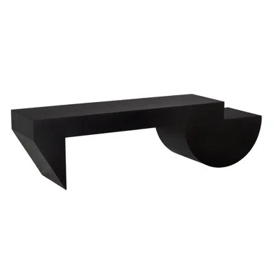 Noir Leeroy Coffee Table / Bench In Matte Black
