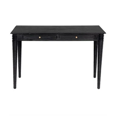 Noir Leonardo Desk In Black