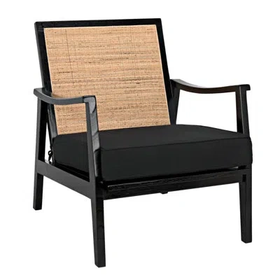 Noir Lichtenstein 27'' Wide Armchair In Black