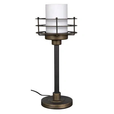 Noir Lighthouse Metal Novelty Lamp In Matte Black