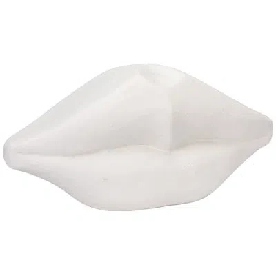 Noir Lips Sculpture In White