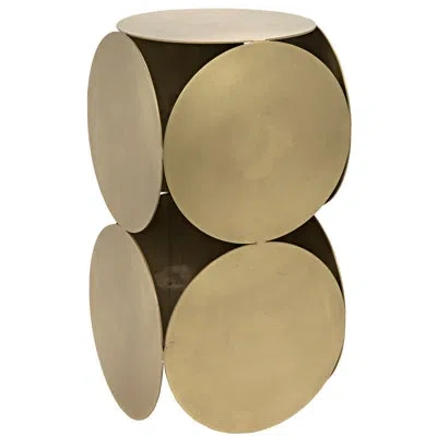 Noir Lola End Table In Antique Brass