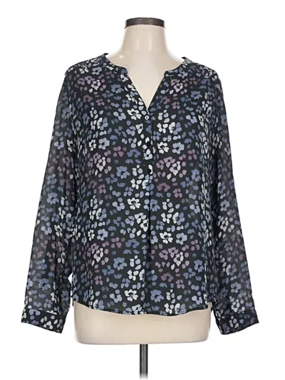 Pre-owned Noir Long Sleeve Blouse In Blue
