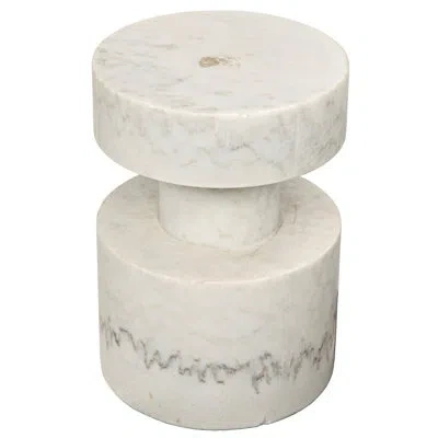 Noir Mamud End Table In White