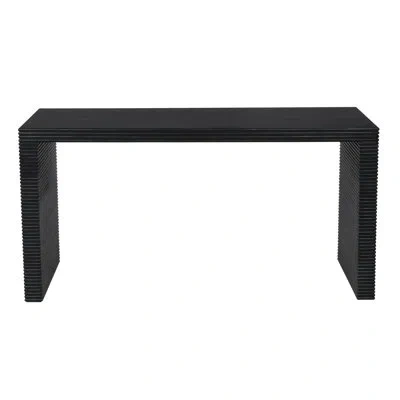 Noir Manhattan Writing Desk In Hand Rubbed Black
