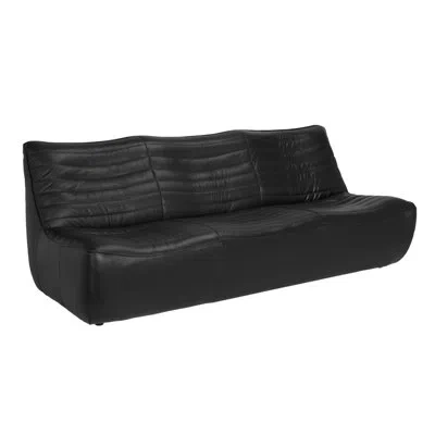 Noir Mcclain 3 Seater In Onyx Black