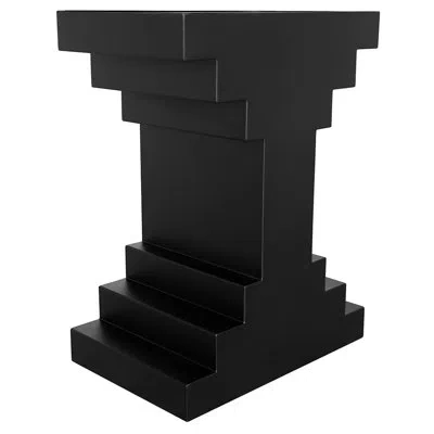 Noir Melbourne Side Table In Black Walnut