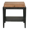 Noir Memphis Side Table In Dark Walnut