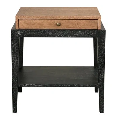 Noir Memphis Side Table In Dark Walnut