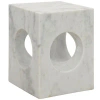 Noir Merlin End Table In White