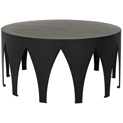 Noir Metal Coffee Table 12 Legs In Black