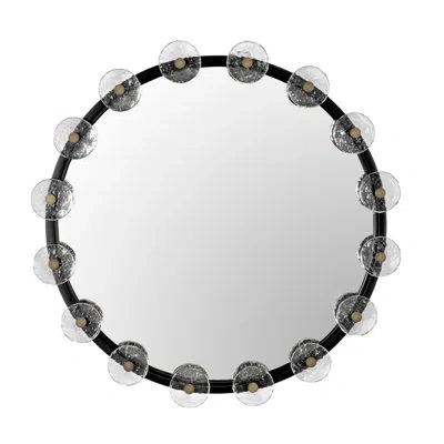 Noir Moira Modern & Contemporary Accent Mirror In Matte Black