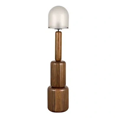 Noir Mondo Floor Lamp In Dark Walnut