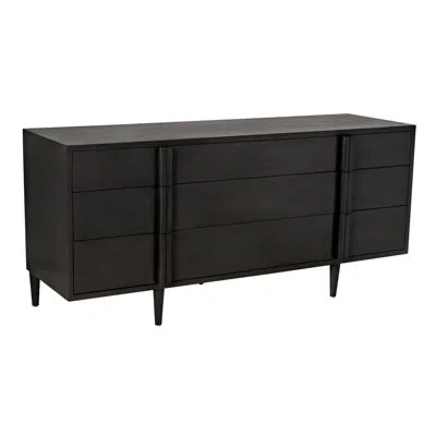 Noir Morten 9 Drawer Chest In Pale
