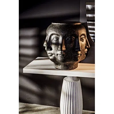 Noir Multi-face Stool Fiber Cement In Black