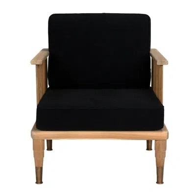 Noir Murphy 30" W Cotton Armchair In Black