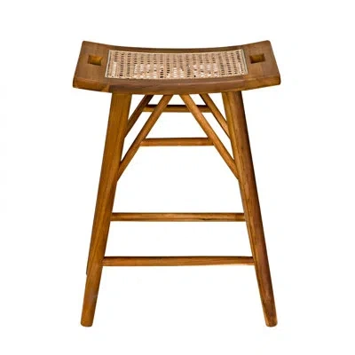 Noir Murphy Counter Stool In Brown;beige
