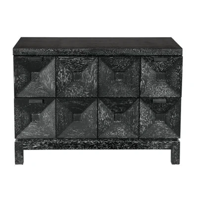 Noir Musashi 2 Drawer, Large, Black Walnut