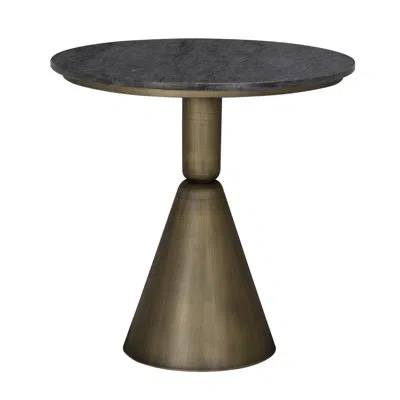 Noir Nagoya Marble Top End Table In Black Marble