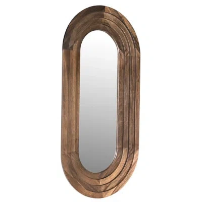 Noir New Fuss Accent Mirror In Dark Walnut