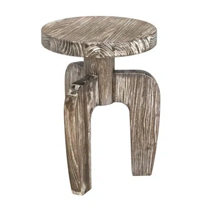 Noir New Shizue Small Side Table In Distressed Mindi