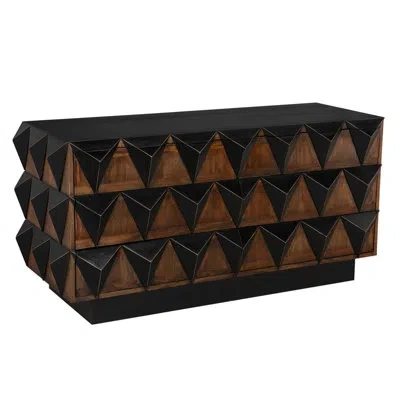 Noir Nigel Chest, Two Tone In Hand Rubbed Black