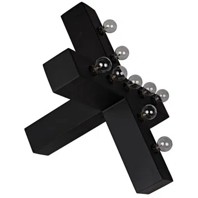 Noir Nolen 17" Table Lamp In Matte Black
