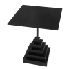 Noir Nova Square Side Table In Matte Black