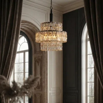 Noir Nuuk Chandelier In Matte Black