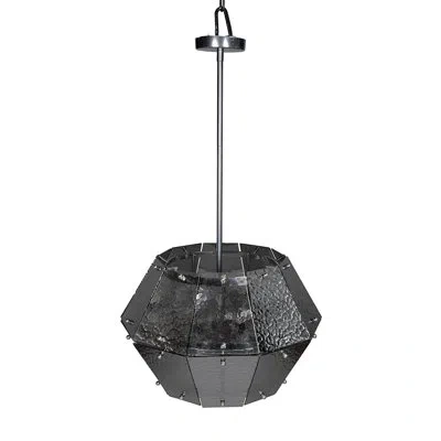 Noir Obsidian Chandelier In Chrome