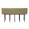 Noir Oliver 60" Console Table In Washed Walnut