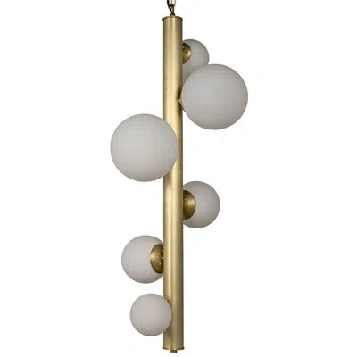 Noir Orellana 6 - Light Unique / Statement Geometric Chandelier In Antique Brass