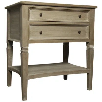 Noir Oxford End Table With Storage In Weathered