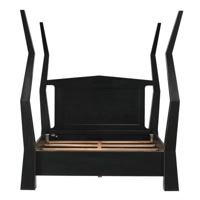 Noir Patras Bed In Hand Rubbed Black