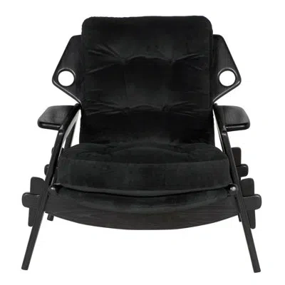 Noir Pax Upholstered Armchair In Black