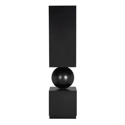 Noir Pillar Cabinet In Matte Black