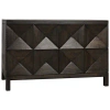 Noir Quadrant 52'' Wide Walnut Solid Wood Sideboard In Ebony Walnut
