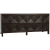Noir Quadrant 76'' Wide Walnut Solid Wood Sideboard In Ebony Walnut