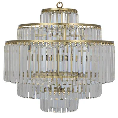 Noir Quintus 4 - Light Unique / Statement Tiered Chandelier In Antique Brass