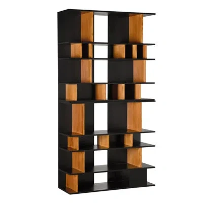 Noir R. Morton Bookcase In Natural;hand Rubbed Black