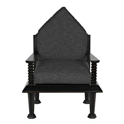 Noir Resurrection 34.5" W Armchair In Hotspot Cement