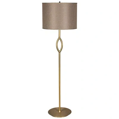Noir Ridge 67.5" Floor Lamp In Antique Brass