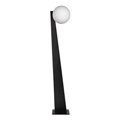 Noir Roy 71" Floor Lamp In Matte Black