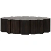 Noir Royce Solid Wood Solid Coffee Table In Ebony Walnut
