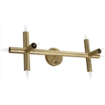 Noir Salome 8 - Light Armed Sconce In Antique Brass