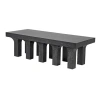 Noir Santos Solid Wood Coffee Table In Cinder Black
