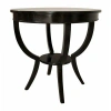 Noir Scheffield Solid Wood End Table In Black
