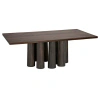 Noir Severity 84" Walnut Solid Wood Dining Table In Dark Walnut